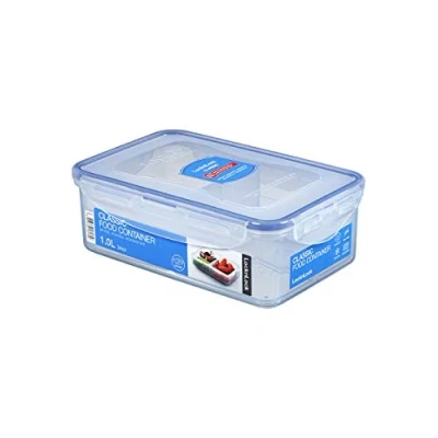 Immagine di Lock &amp; HPL817C Contenitore salvafreschezza Lock&amp;Lock rettangolare con 3 contenitori interni, 1L