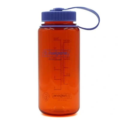 Immagine di Nalgene Borraccia leggera Sustain Tritan, senza BPA, infrangibile, per escursioni, palestra, 473 ml, imboccatura larga, arancione marmellata