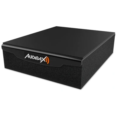 Immagine di Audibax PAD 5 Plus Supporto con Tappetino Isolante Acustico Densità da 4 a 8 Pollici Pannello per Casse Studio Evita Vibrazioni Compatibilità Universale