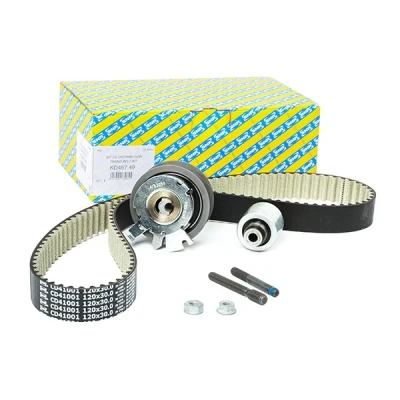Immagine di SNR KD457.49 Kit cinghia di distribuzione 120 AUDI: A3 Sportback, A4 B7 Avant, Hatchback, VOLKSWAGEN: Golf 4, Passat B6 Variant, 5