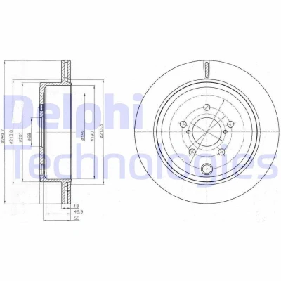 Immagine di DELPHI BG4288 Disco freno 290 18 5 ventilato Oleato non trattato senza cuscinetto ruota, anello sensore ABS SUBARU: BRZ Coupe, Legacy