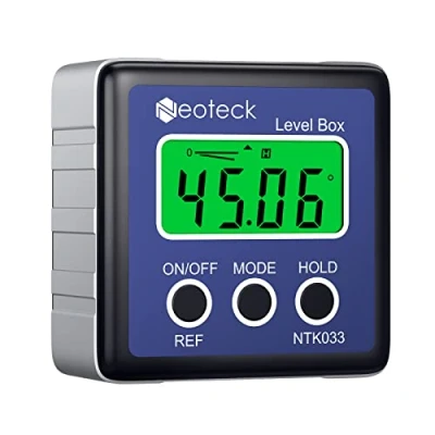 Immagine di Neoteck Angle Finder Digitale/LCD Goniometro Inclinometro Impermeabile Digitale/Bevel Box Livello Misuratore Angolo Magnetico Auto Spegnimento Colore Blu