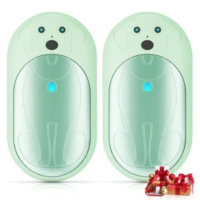 Immagine di Lepwings Scaldamani Elettrico Portatile, Ricaricabile USB Riutilizzabile 2 in 1 con 3 Livelli, 20 Ore di Calore Duraturo, Batteria 3000 mAh*2, Caldo Regalo Invernali per all&#039;Aperto Verde