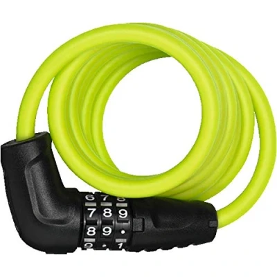 Immagine di ABUS Star 4508C/150 Serratura a combinazione con cavo spirale di 8 mm spessore Livello sicurezza 2 Verde
