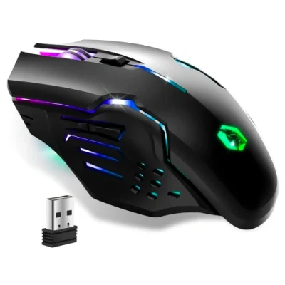 Immagine di EMPIRE Gaming RF903 Mouse da Gioco Wireless 2.4GHz Ricaricabile Retroilluminazione LED RGB Ergonomico 4800 DPI 500Hz PS4, PS5, Xbox One/Series, PC e Mac Nero