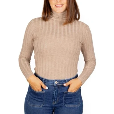 Immagine di MAGIC SELECT Pullover Donna a Collo Alto in Maglia Fine. Maglione Casual Maniche Lunghe per l&#039;inverno e l&#039;Autunno. Taglia M