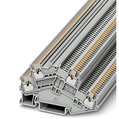 Immagine di Phoenix Contact PTTBS 1,5/S 3214657 Morsetto doppio Numero Poli (num): 4 0.14 mm² 1.5 Grigio 50 pz.