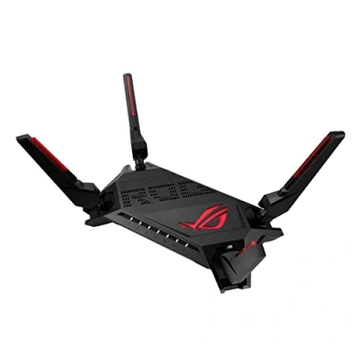 Immagine di ASUS ROG Rapture GT AX6000 Dual Band WiFi 6 Router da gioco estensibile, doppie porte 2.5G, accelerazione di a tre livelli, modalità mobile, Aura RGB, sicurezza rete senza