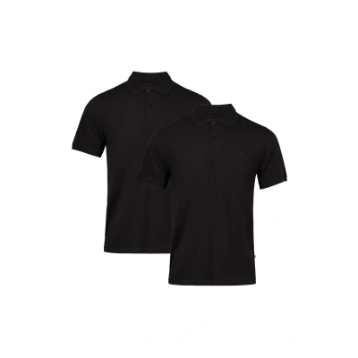 Immagine di DANISH ENDURANCE Polo Uomo Manica Corta in Cotone Biologico Premium, Maglietta Sportiva, Casual Nero 2 Pack L