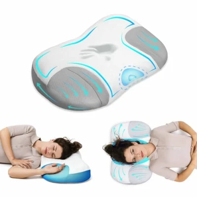 Immagine di cuscino ortopedico per spalle e cervicale, in memory foam cervicale un supporto ottimale, 60 x 38 10 cm, i lati, schiena pancia