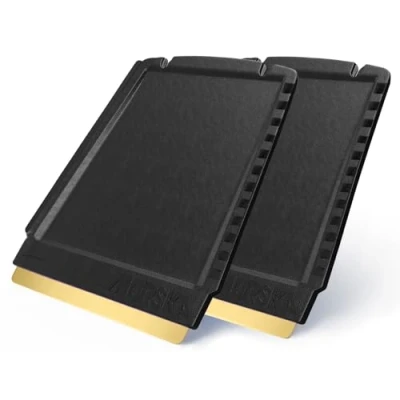 Immagine di L&amp;P A052 Raschietto per ghiaccio [ 2 pezzi ] Murska Ottone piccolo molto efficiente auto rapidamente gratta raschiaghiaccio spatola (colore nero)