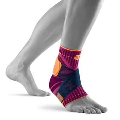 Immagine di BAUERFEIND, 1 Cavigliera Unisex, Indossabile a destra, Per sport con la palla e atletica leggera, Stabilizzazione, Cinghia adesiva, Taglia M, Rosa, 11419401950612
