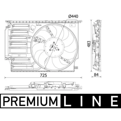 Immagine di MAHLE ORIGINAL CFF 547 000P Ventola Radiatore 440,0 12,0 850.0 elettrico MINI: Hatchback, Clubman