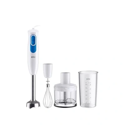 Immagine di Braun MultiQuick 2 MQ20236MWH, Frullatore a Immersione con Sistema EasyTwist, per Salse e Smoothie, Velocità, Tritatutto da 500 ml Frusta Inclusi, 600W, Bianco