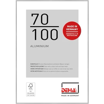 Immagine di DEHA Design Cornice in alluminio Tribeca, 70x100 cm, Struttura argento opaco