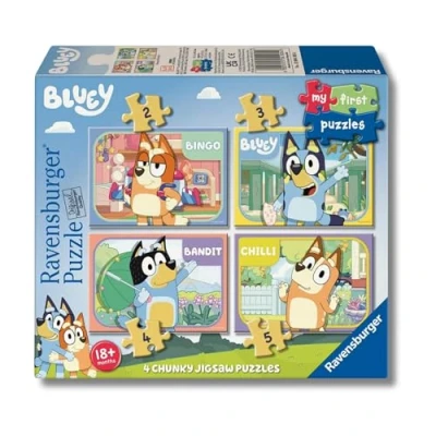 Immagine di Ravensburger My first puzzle Bluey, Bambini, 18 mesi, 4 in 1, 2/3/4/5 pezzi