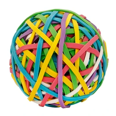 Immagine di Eagle Gomitolo di gomma, 170 elastici per palla, colori assortiti