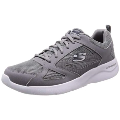 Immagine di Skechers Dynamight 2.0 fallford, Scarpe da Ginnastica Uomo, Gray Leather Mesh Pu Trim Gry, 47.5 EU