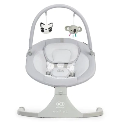 Immagine di Kinderkraft Elettrica Altalena LULI, Sdraietta Neonati, Funzioni Dondolo Automatico, Giostrina con Giocattoli, 12 Melodie, per Bambini fino 9 kg, Grigio