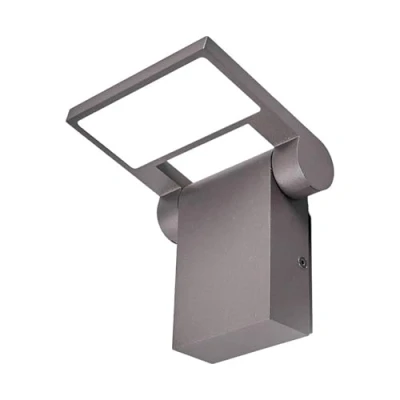 Immagine di applique LED da esterni &#039;Marius&#039; (Moderno) colore Grigio, in Alluminio (1 luce, lampadina inclusa) di Lucande applique, lampada esterni, outdoor per