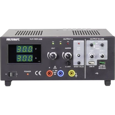 Immagine di VOLTCRAFT VLP 1303 USB Alimentatore da laboratorio regolabile 0 30 V 0.01 3 A 123 W OVP Num. uscite x