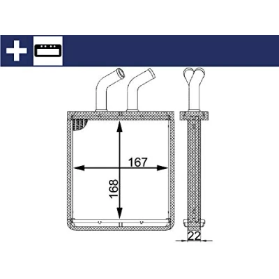 Immagine di MAHLE ORIGINAL AH 55 000S Radiatore Riscaldamento con parti annesse