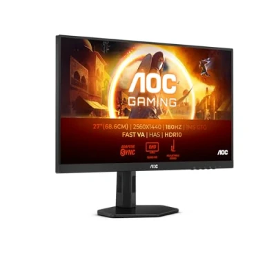 Immagine di AOC Gaming Q27G4XN Monitor QHD da 27 pollici, 180 Hz, 0,5 ms, FreeSync Premium, HDR10 (2560x1440, 2x HDMI, DisplayPort) nero/grigio