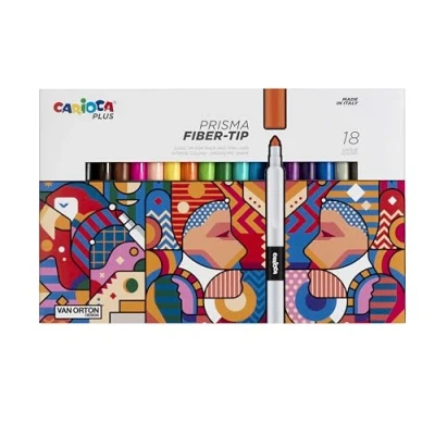 Immagine di Carioca Plus I Pennarelli Prisma per uso artistico Design Ergonomico 18 pezzi
