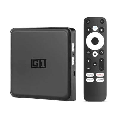 Immagine di Android TV Box G1 4K HDR Dolby Vision Smart Streaming Player 4GB RAM WiFi 6 LAN USB Chromecast Netflix Prime Video Disney+