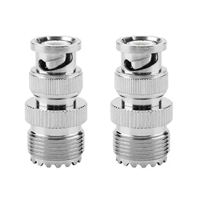 Immagine di Akozon Connettore Coassiale, 2 pz Connettori RF Adattatore Coassiale BNC Spina Maschio da Femmina UHF SO239 PL 259 Tipo Convertitore di Prova