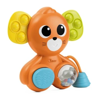 Immagine di Chicco, Topo Multiattività, Pannello Attività Interattivo, Orecchie con Pop it in Plastica Morbida, Squeaker, Pallina Perline, Stimoli Sensoriali, No Screen, Fidget Toy, Giochi Bambino 6 36 Mesi