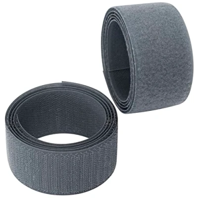 Immagine di AERZETIX C65996 Nastro/rotolo di scratch 40mm 1 metro auto aggrappante organizer/fermacavo striscia aggancio sacchetto indumento cinghia colore: grigio pietra in poliammide e poliestere
