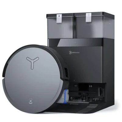 Immagine di ECOVACS DEEBOT X8 OMNI Robot Aspirapolvere Lavapavimenti, 18000Pa, Spazzola OZMO ROLLER, Auto Lavaggio e Svuotamento Istantanei, Pulizia Moci con Acqua Calda a 75℃, Asciugatura ad Aria Calda, Nero