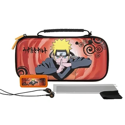Immagine di Konix Naruto Shippuden Pacchetto accessori gaming Starter Kit Jutsu per Nintendo Switch, Switch Lite e OLED Custodia giochi Auricolari
