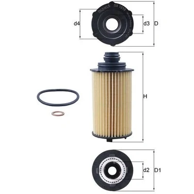 Immagine di MAHLE ORIGINAL OX 1310D filtro olio Cartuccia SSANGYONG: Tivoli SUV, Rexton, XLV SUV