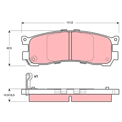 Immagine di TRW GDB3179 Kit pastiglie freno con segnalatore acustico usura