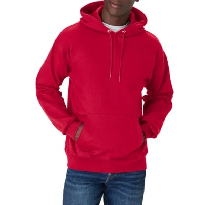 Immagine di Hanes Ultimate Cotton® Pullover in felpa con cappucio da adulti., Deep Red, Medium