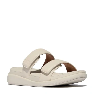 Immagine di Fitflop GO Adjustable Flatform Twobar Ciabattine, Donna, Taglia: 39, Paris beige Finta pelle di alta qualità