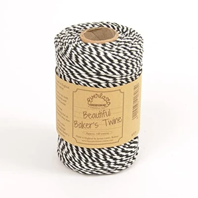 Immagine di EVERLASTO BT05_BLK Bakers Twine Originali 100M Bobine, Cotone, Nero
