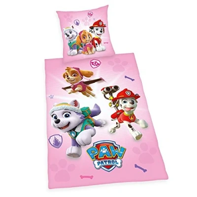 Immagine di Herding Paw Patrol Set di Biancheria da Letto, Cotone, Multicolore, 135/200, 135 x 200 cm, 80 cm