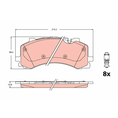 Immagine di TRW GDB2235 Kit pastiglie freno Predisposto per contatto segnalazione usura AUDI: A6 C8 Avant, Q7, Q8