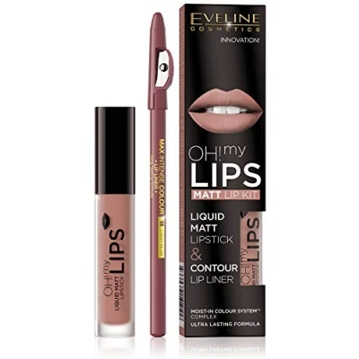 Immagine di Set Eveline Oh My Lips Labial Acabado Mate + Lápiz de Labios