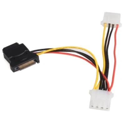Immagine di StarTech.com Adattatore per cavo di alimentazione da SATA a LP4 con 2 aggiuntivi (LP4SATAFM2L)