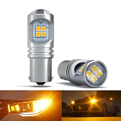 Immagine di 1156 Ba15s Lampadina LED Ambra 10 30V 3000K P21W 7506 1141 1003 1073 per Luci di retromarcia backup posteriori, indicatori direzione (2 pezzi)