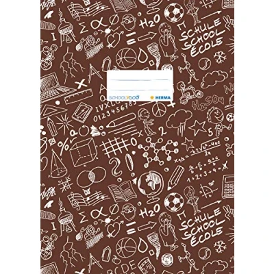 Immagine di HERMA 19425 copertine per quaderni, formato A4 Schoolydoo, 10 pezzi, copertina quaderni con etichetta, in pellicola di polipropilene resistente e lavabile, set
