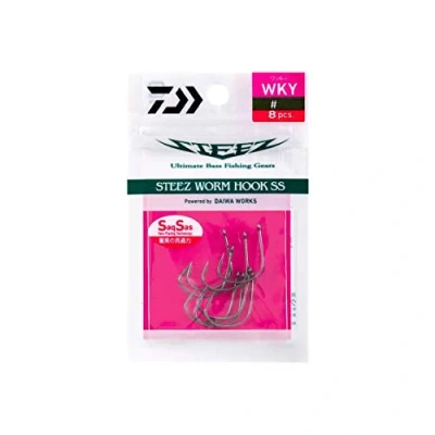 Immagine di Amo per predatori Daiwa Steez Worm Hook SS WKY #2/0 6 pezzi Ami