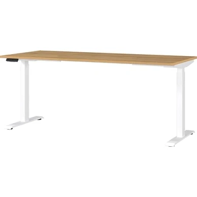 Immagine di Germania Scrivania 7909 552, a Rovere di Grandson repro/Bianco, tel. regolabile in altezza, 180 x 120 80 cm (LxAxP)