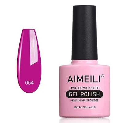 Immagine di AIMEILI Smalti per Unghie Colori Smalto in Gel Fluo Semipermanente UV LED Soak Off Neon Purple Grape (054) 10ml