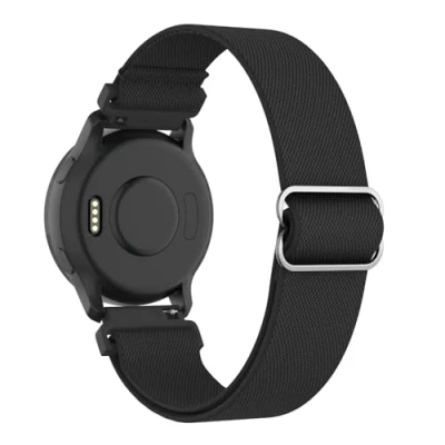 Immagine di MoKo Cinturino Orologio in Nylon Elastico Compatibili con Venu 2S/3S/Vivoactive 4S/Vivomove 3S/Forerunner 255S/265S, di Ricambio Regolabile da 18 mm per Smartwatch, Nero