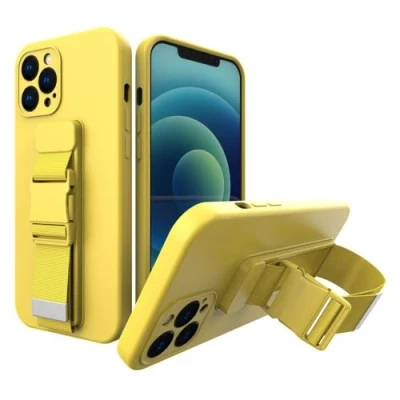 Immagine di Custodia in gel con cordino per iPhone 11 Pro giallo a catena